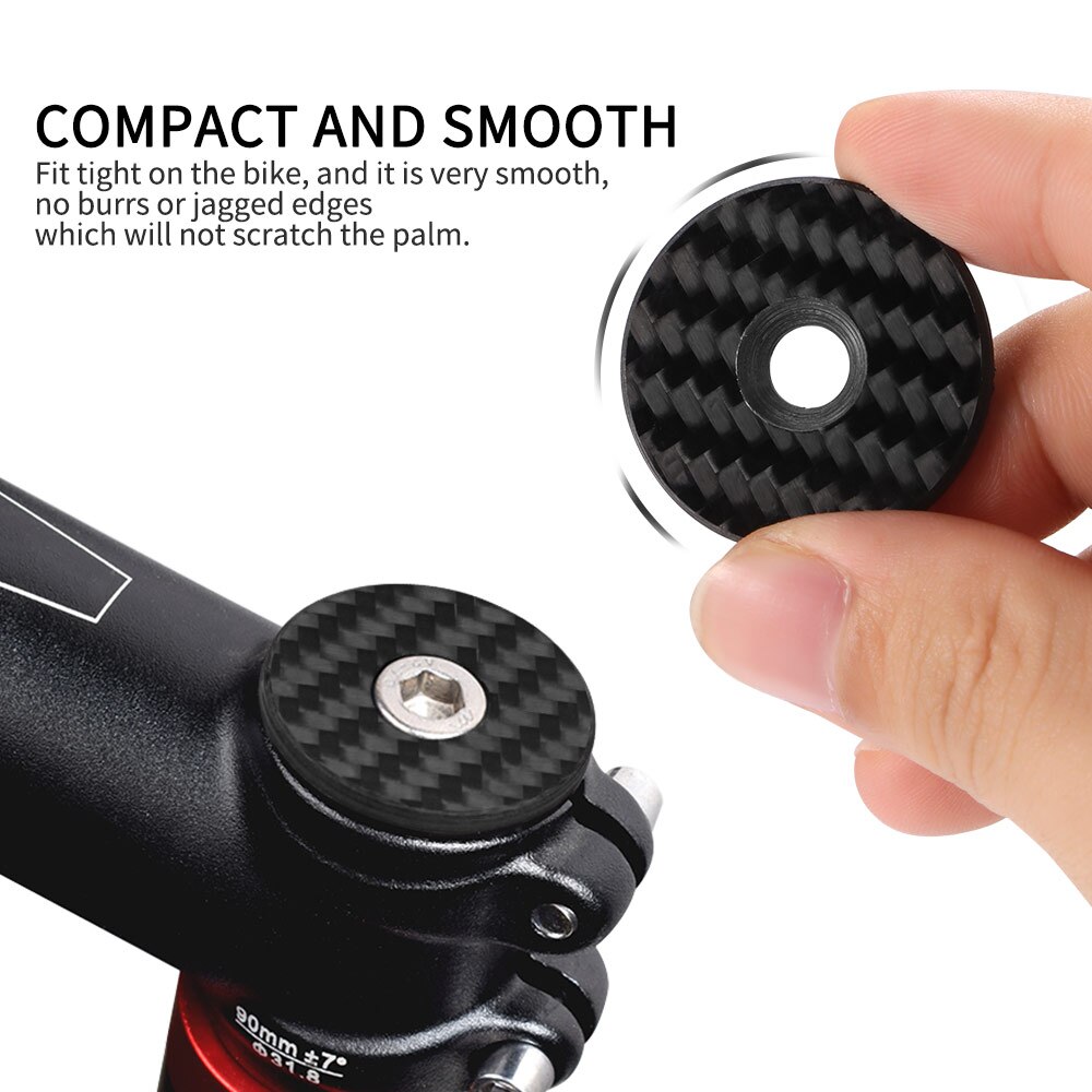 Carbon cykelstamme top cap alle let med skrue til styret gaffelrør headset cap cover carbon cap til cykel