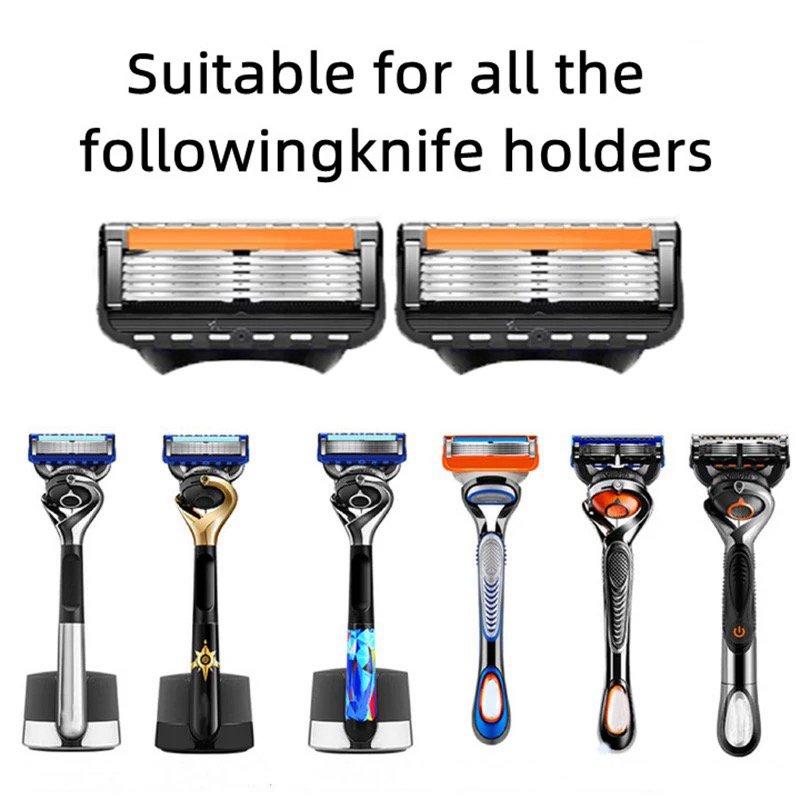 Old-fashioned Genuine Fusion Razor for Men Face Hair Shaving Removal Safety Manul Shaver Replacement Razor Blades Cassettes