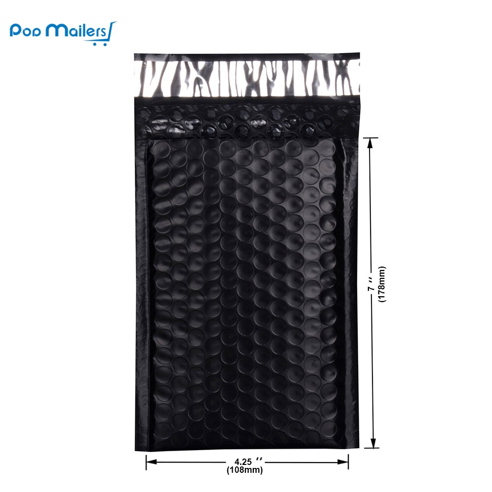 10pcs/4x7 Inch/120*180mm Black Poly Bubble Mailer Self Seal Padded Envelopes