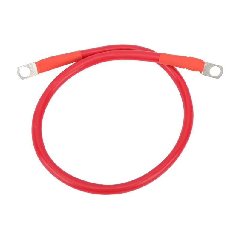 Copper Ground Wire 23.6 inch Wear‑resistant Earth Cable with Strict Standards for Connect Two Batteries for Battery: A (red)