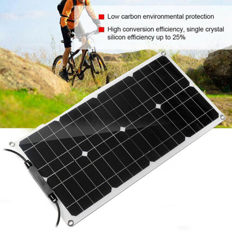 600W Solar Panel Polysilicon Solar Charging Board with 30A Solar Charge Controller for Car Yacht RV Battery Charger