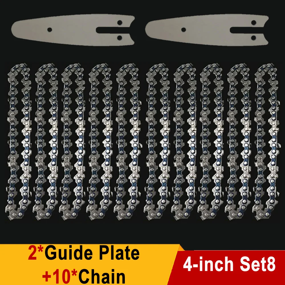 4 Inch Elektrische Kettingzaag Geleiding Vervanging Mini Stalen Kettingzaag Kettingen 4 "Tuin Draagbare Elektrische Zaagonderdelen Elektrisch Gereedschap Blad: Roze