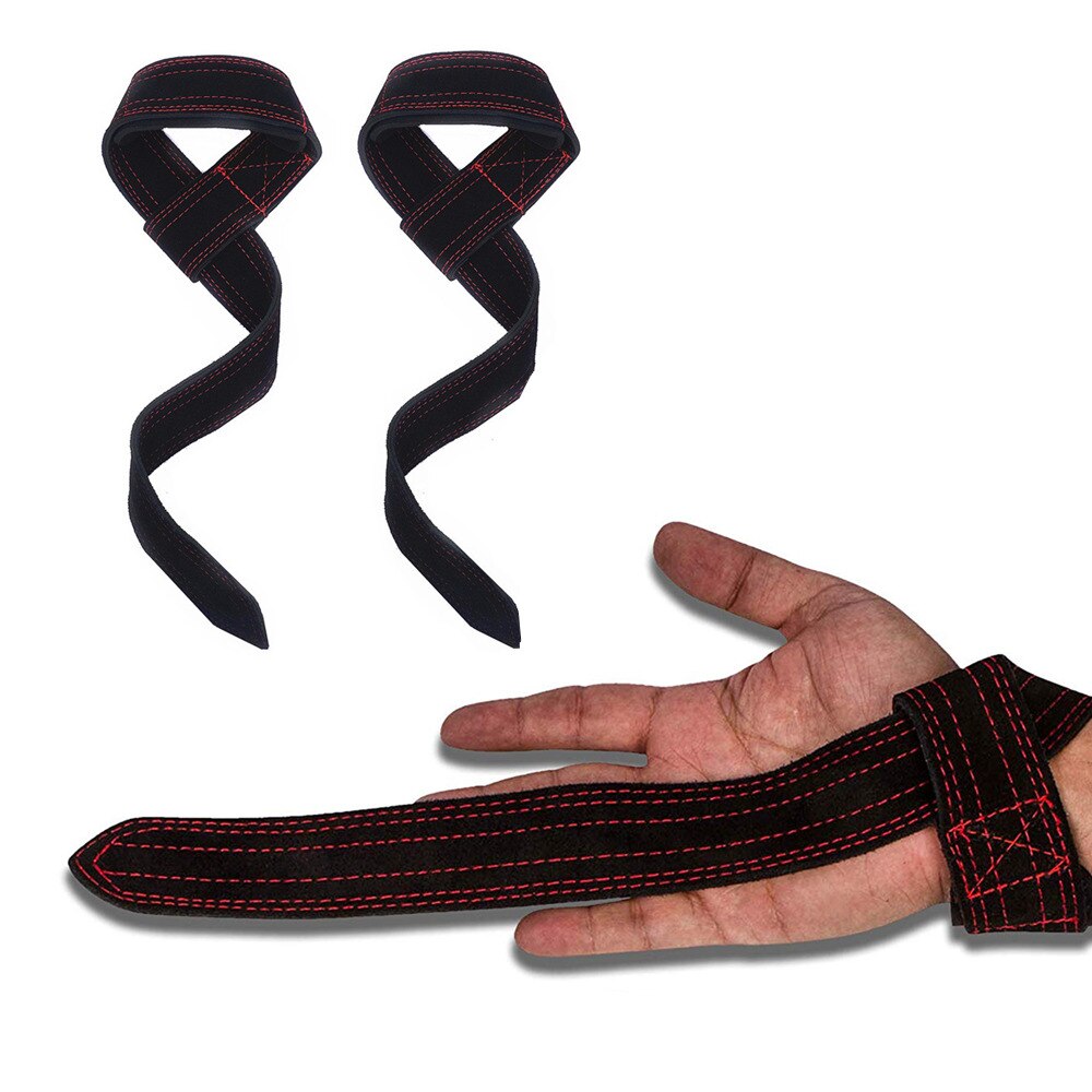 Fitness Gewichtheffen Lederen Polsband Met Neopreen Ondersteuning Voor Mannen En Vrouwen Wraps Zware Powerlifting Grip Haak