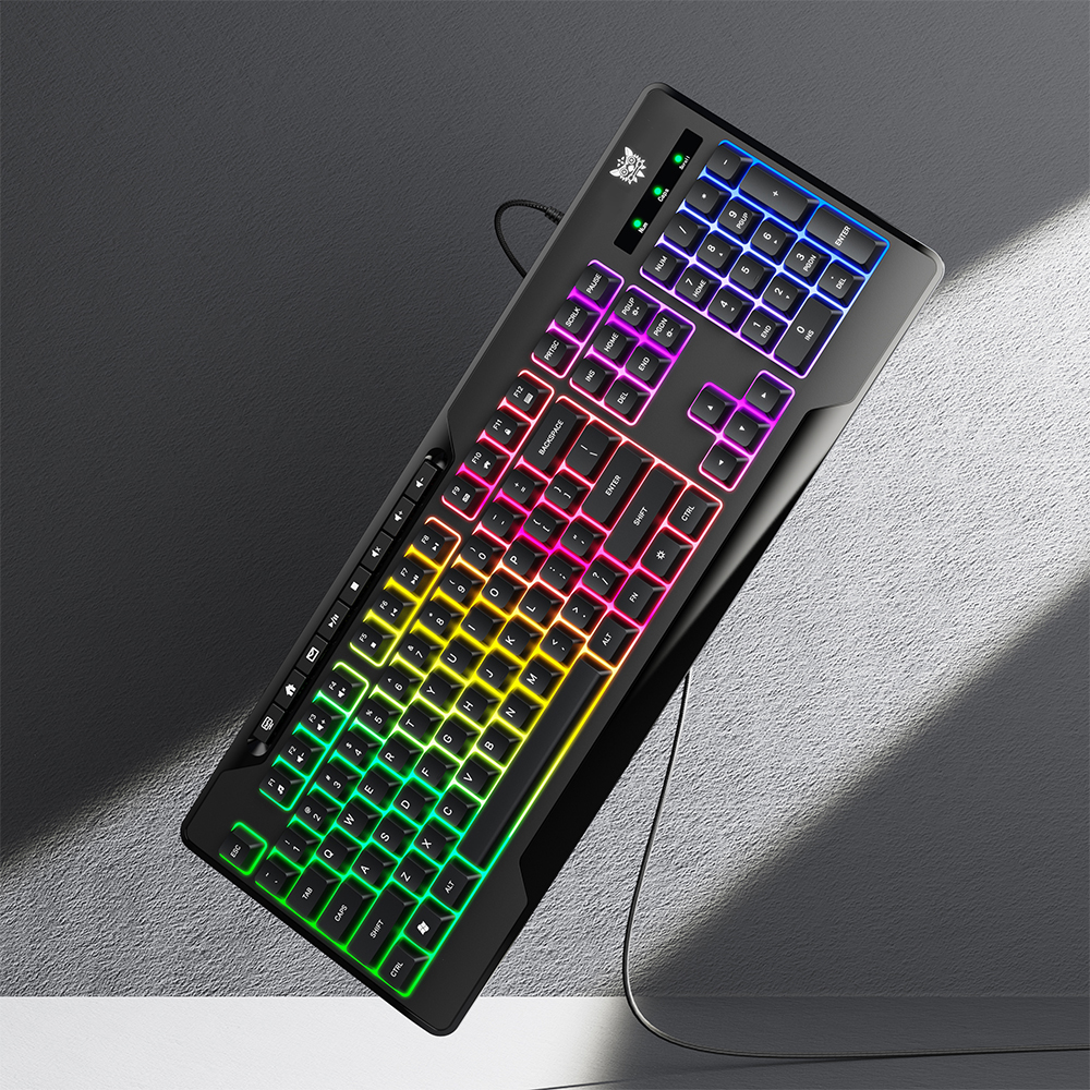 ONIKUMA 2025 G32 Bedraad Gaming Toetsenbord met RGB Backlit Matte Key Caps 104 Toetsen Membraan Gaming Toetsenborden voor PC Gamer
