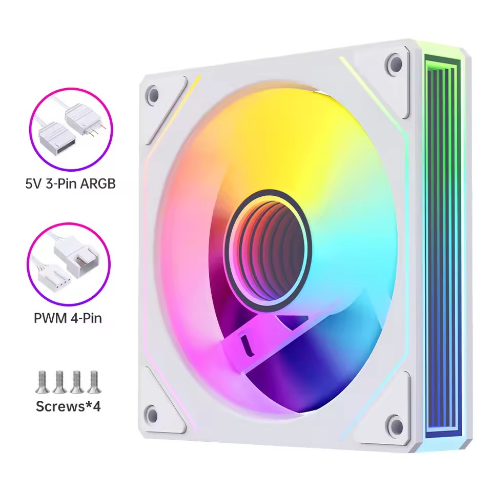 ICE Whale PRISM 7PRO 120mm ARGB Case Fan 1800RPM 4PIN PWM Ventilador de resfriamento silencioso de grande volume de ar