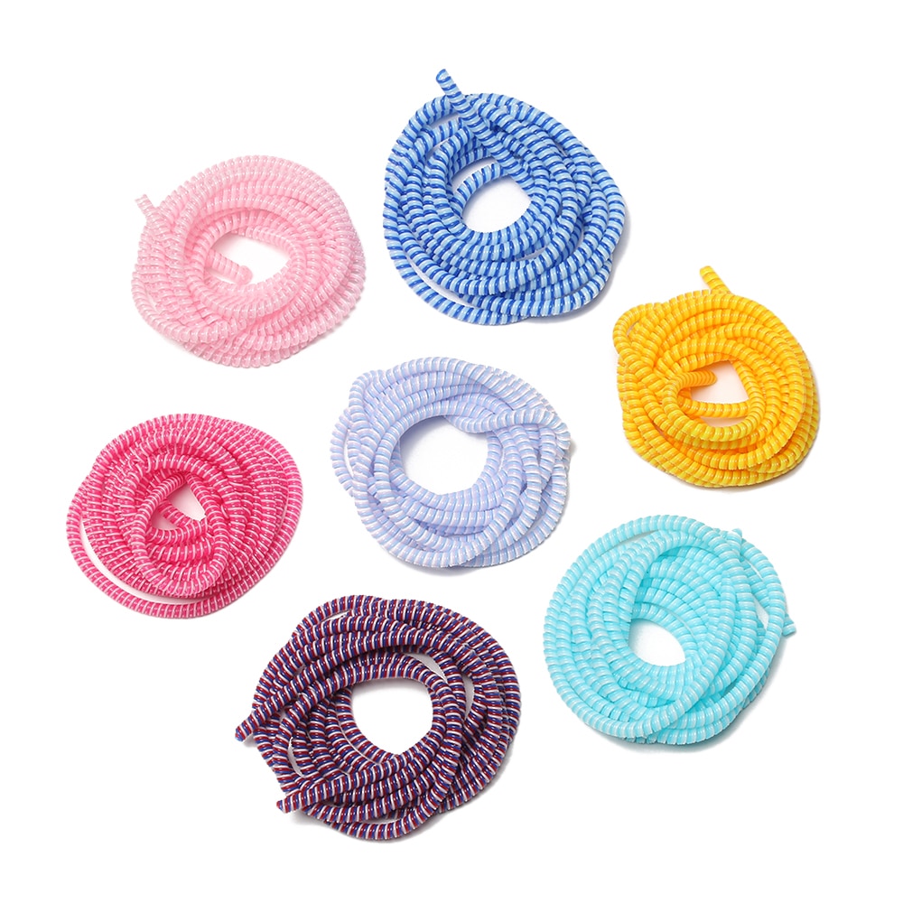 1.4M Cable Protector Bobbin Winder Data Line Case Rope Protection Spring Twine