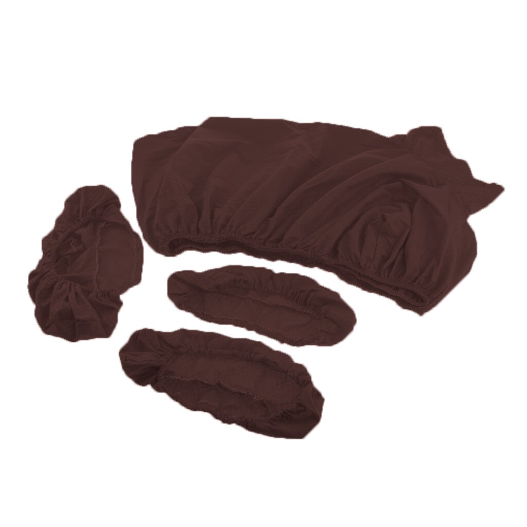 Juego de 3 fundas para mesa de masaje lavables, incluye sábanas planas y ajustadas con cubierta de cuna facial y funda de almohadilla de mano, 185cm: Coffee