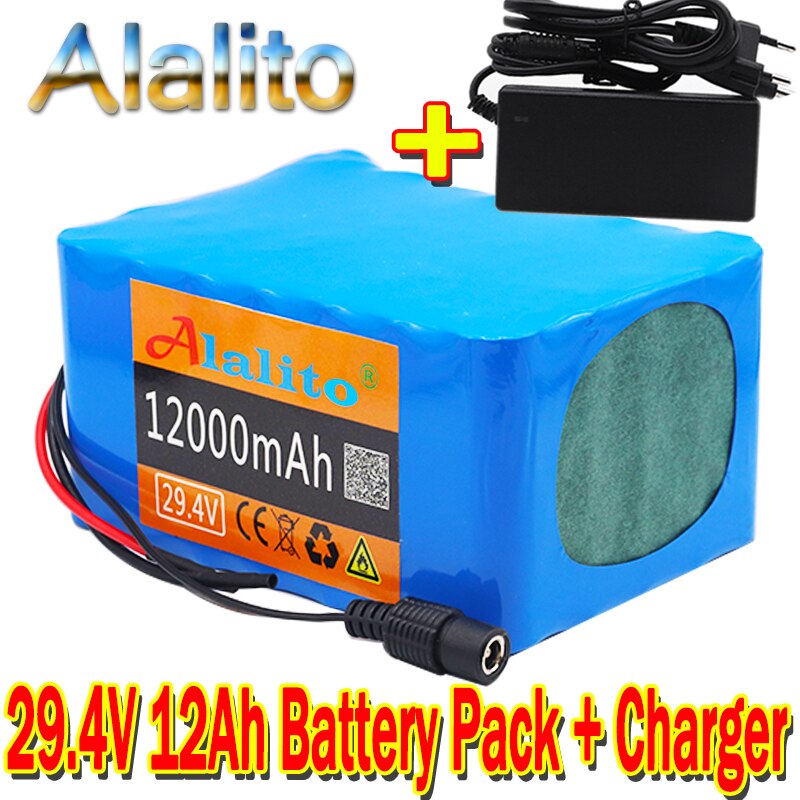7S5P 24 V 12Ah Batterij 250 W 29.4V 12000 Mah Lithium Ion Batterij Voor Rolstoel Elektrische Fiets Pak met Bms + Lader