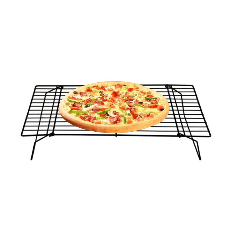 3 Layers Stackable Wire Grid Cooling Tray Cake Food Rack Oven Kitchen Baking Pizza Bread Barbecue Cookie Holder Biscuit Shelf