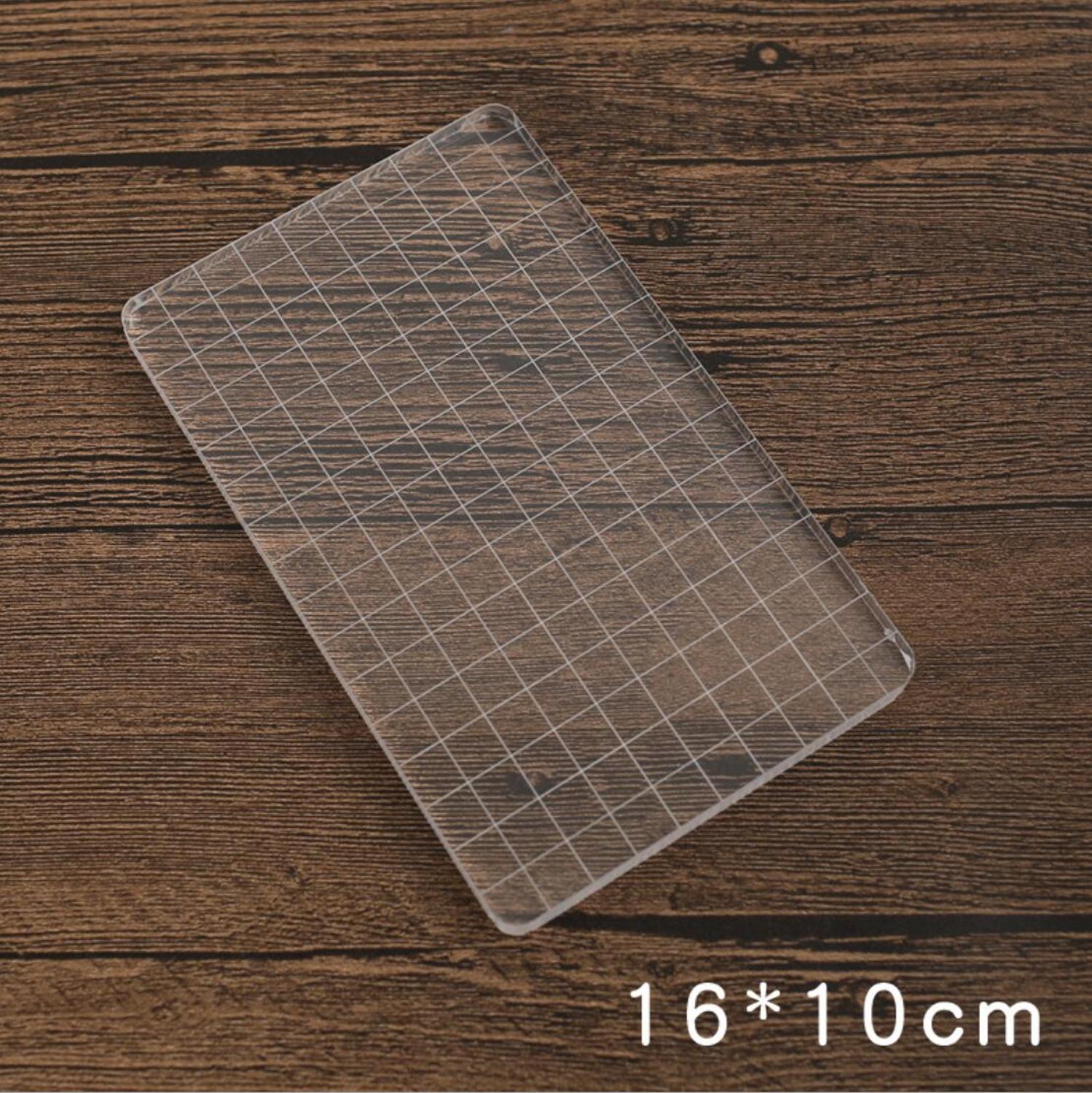 Krystall akryl stempel blokk gjennomsiktig forsegling dekorative stempel tilbehør plexiglass skoleartikler diy: 3