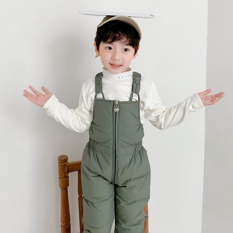 Herfst winter kinderoveralls meisjes jongens&baby's warme winddichte broeken dikker voor kinderen ruien