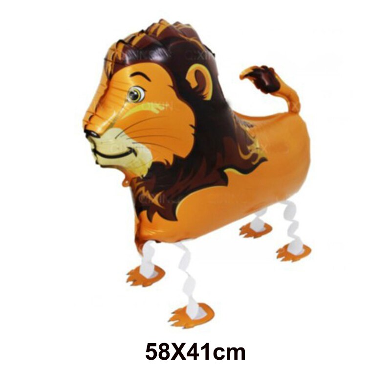 Walking Animal Helium Balloon Dog Panda Tiger Lion Pig Puppy Dinosaur Foil Ballon Happy Birthday Decor Baby shower Toy Air Globo: Army Green