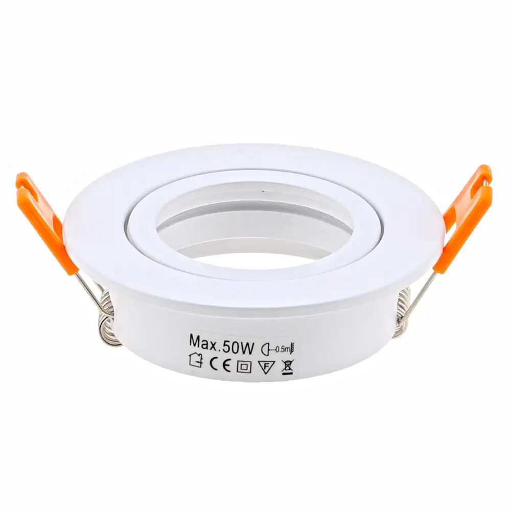 aluminium rund hvit ledet downlight ledet få øye på lys ramme holdere  MR16 gu10 gu5.3 lampe armaturer ledet tak downlight armatur