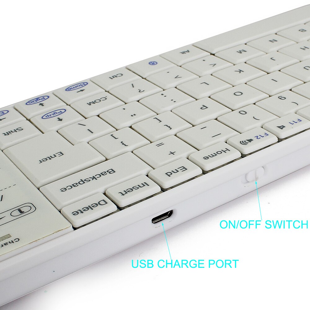 SeenDa Rechargeable Bluetooth Keyboard with Touch Pad Mouse Silent Click Bluetooth Keyboard for IOS/Android/Windows iPad Phone