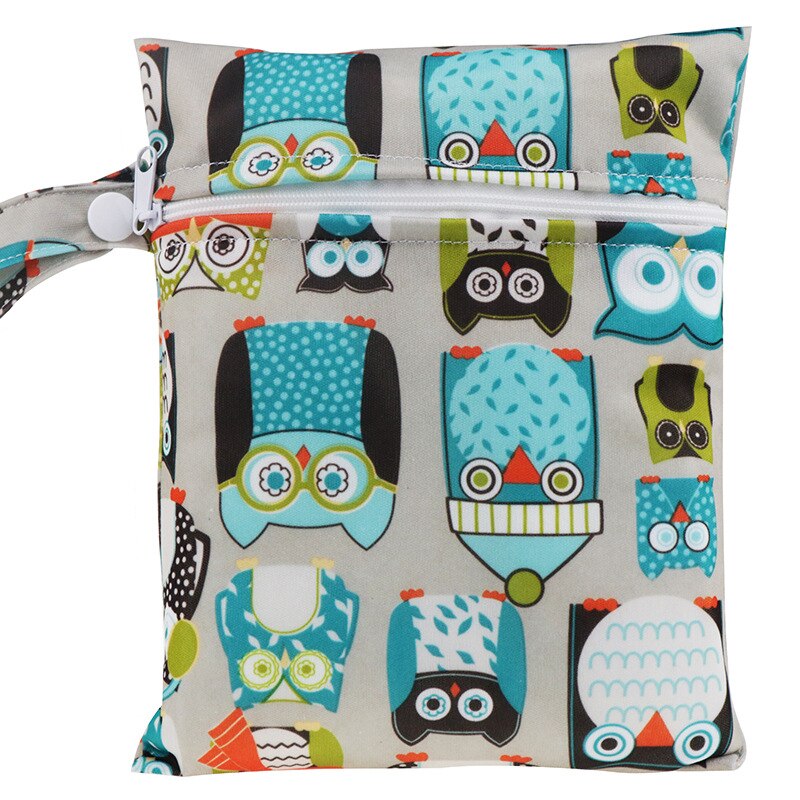 Hylidge 2 Rits Zak Voor Natte Wandelwagen Zak Waterdichte Pul Baby Luiertas Voor Mama 30X40Cm Wasbare wetbag Luier Organisator Tas: 22 15x20CM