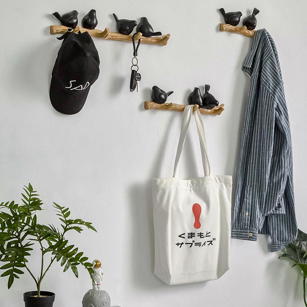 Colgador de pared con pájaros de resina, gancho para colgar llaves, abrigos, toallas, sombreros, bolsos, para sala de estar, cocina, accesorios para el hogar, decoración de paredes