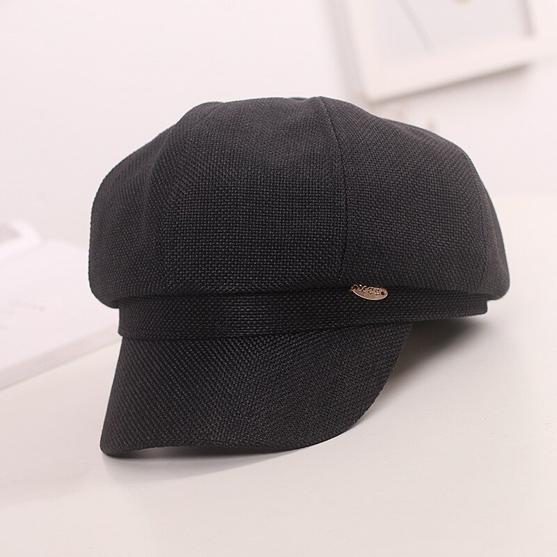 style eight-angle-cap women's England style retro-style retro-red hat red hat Korean-style duck's cap