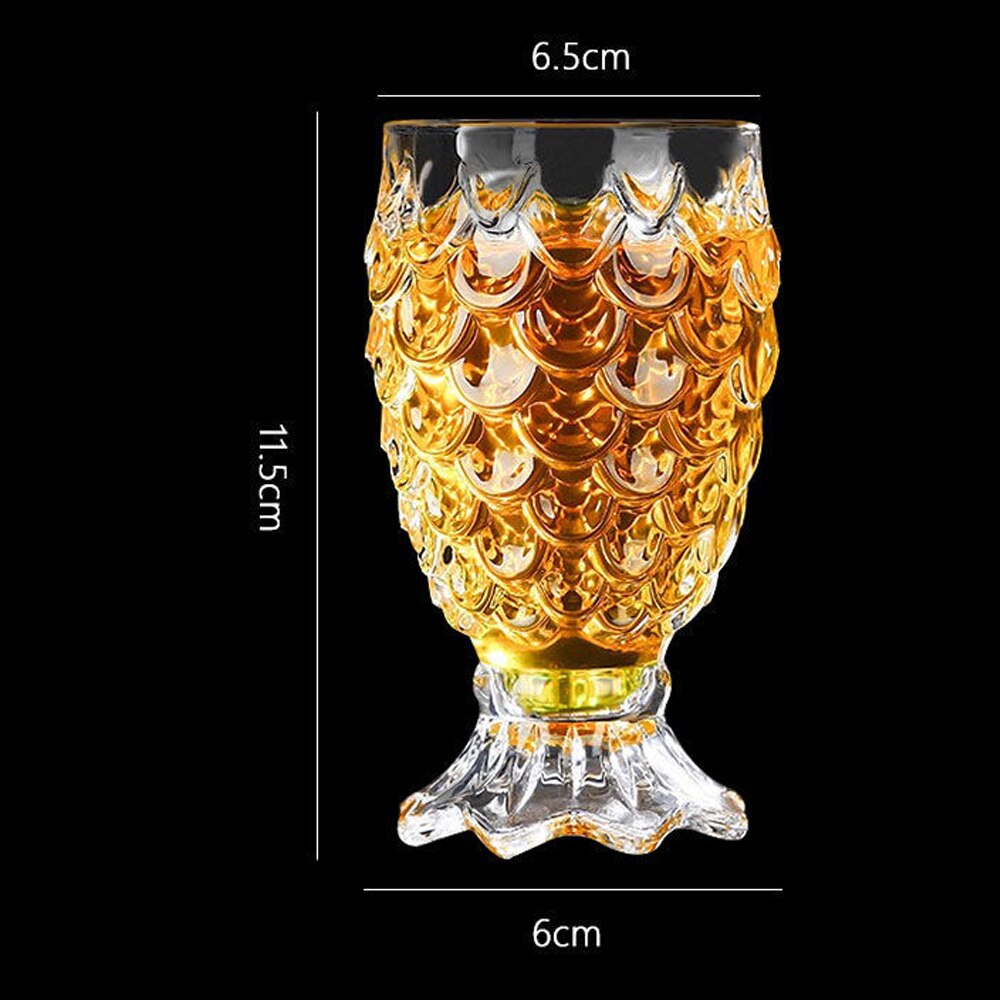 6 Stks/partij Crystal Bier Glas Helder Ananas Vormige Whiskey Glazen Bruiloft Drinken Glas Drinkware Tumbler Set Voor Water Wijn: A