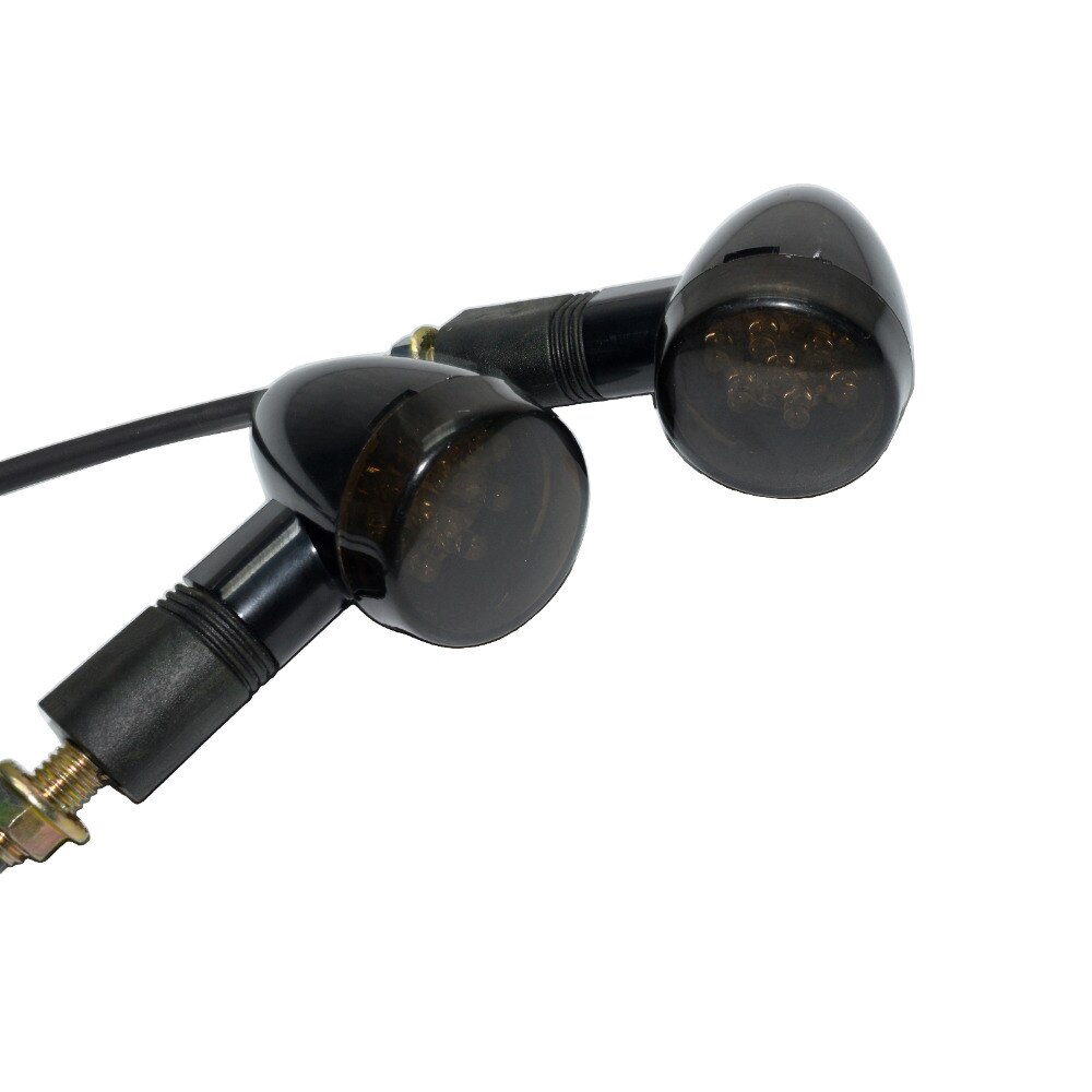 Clignotants LED Moto 12V Ambre - 4 Pièces, IP68, Universels Pour Trous 10mm - Feux Directionnels Arrière