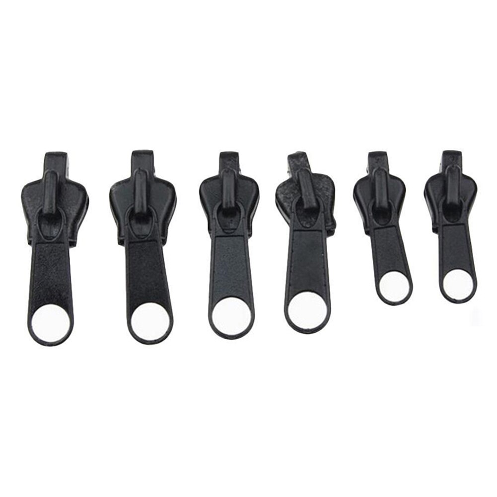 12 Pcs Universal Instant Fix Rits Reparatie Kit Vervanging Zip Slider Tanden Rescue Ritsen Naaien Kleding 3 Kleuren: 6 pcs