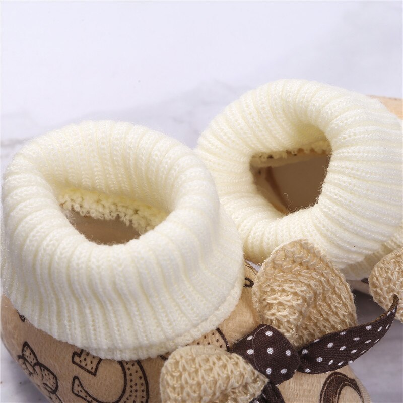 neue Kleinkind Baby der Wanderschuhe Kleinkind Plüsch Antiskid Stiefel für freundlicher Spitze hoch Bogen Sohle Socken für junge mädchen Winter