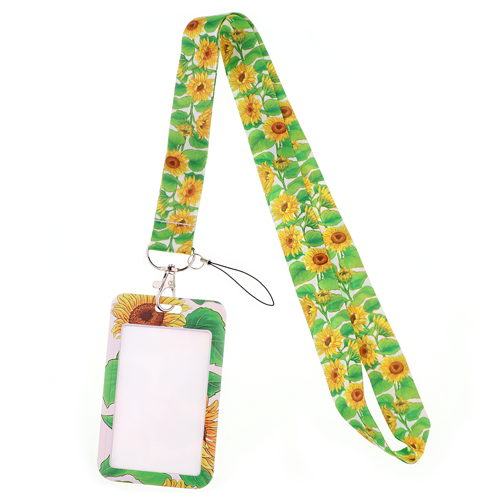CB1362 Sunflower Cell Phone Lanyard For Phone Straps Keychain Camera Strap ID Card Gym USB Hanging Rope Accessories