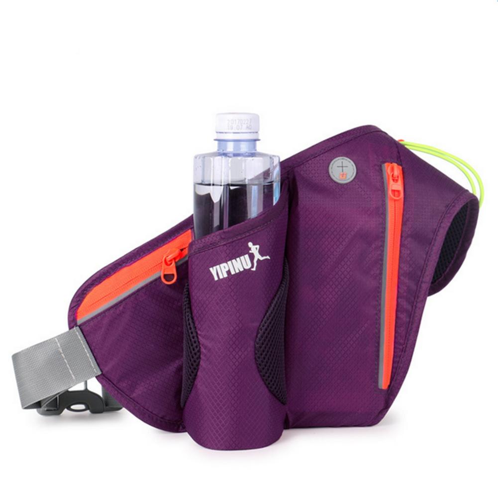 Taille Zakken Running Fanny Pack Vrouwen Taille Pack Pouch Belt Bag Mannen Portemonnee Mobiele Telefoon Pocket Case Camping Wandelen Sport tas: Purple Color