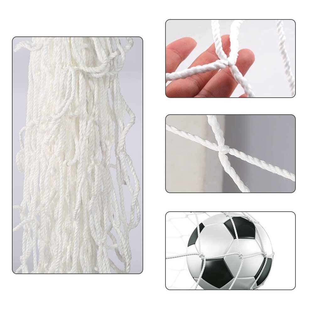 7 størrelse fodbold mål net fodbold mål stolpe net til sportstræningskamp erstatte voksen barn 7.3 x 2.4m 3.6 x 1.8m 2.4 x 1.2m 1.8 x 1.2m