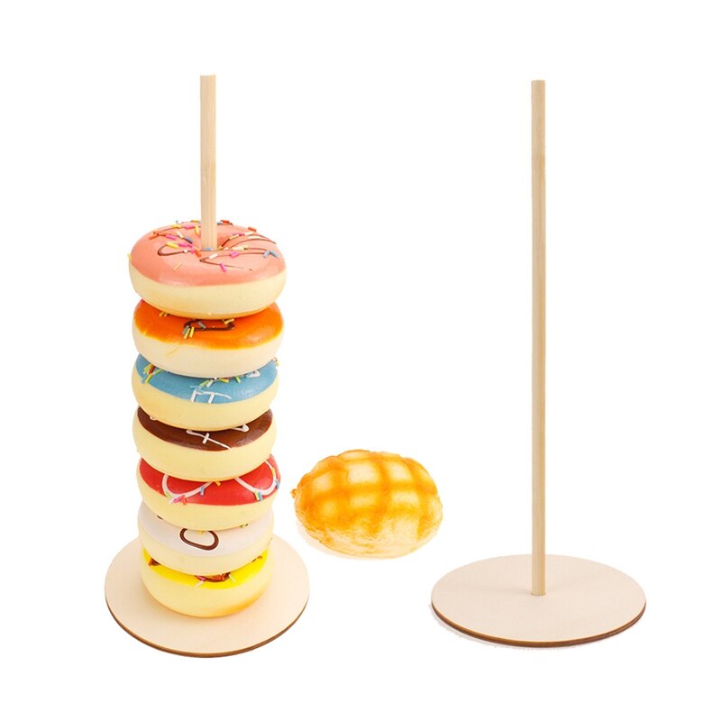 Présentoir à donuts en bois, porte-donuts, support à Dessert pour mariage, anniversaire, fournitures de fête, décoration de fête prénatale: 6