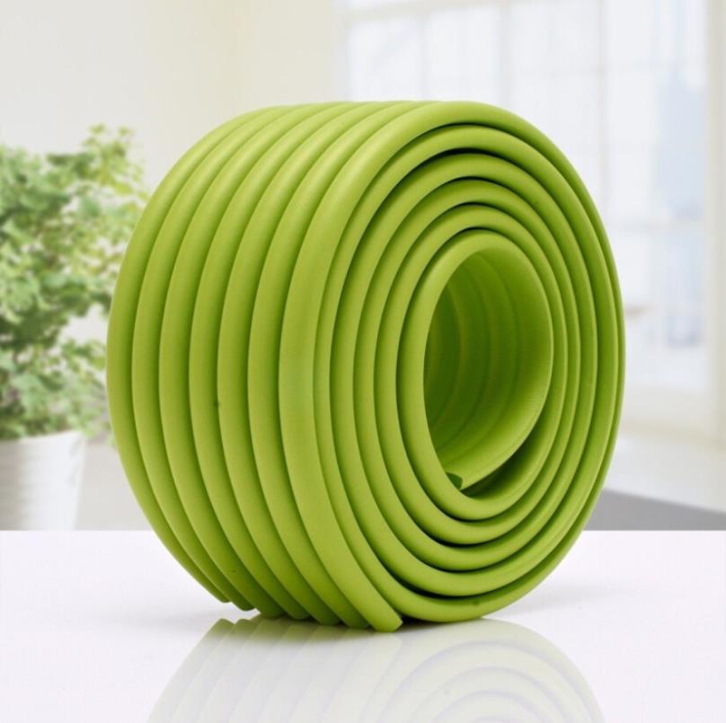 2 m/pak Baby bumper strip Baby Veiligheid hoekbeschermer Tafelrand Corner Kussen Strip met 3 M Sticker2014: Licht Groen