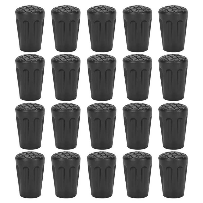20pcs Walking Stick Tips Heavy Duty Rubber Walking Stick Tips Ferrule Protectors Walking Stick Head Protecter Tools
