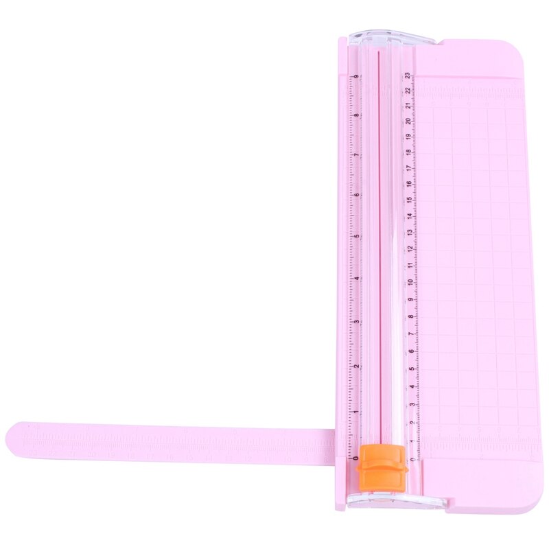 JIELISI 9090 Mini Small Slide Cutter Cut Paper Cutter Cutter Color:Pink