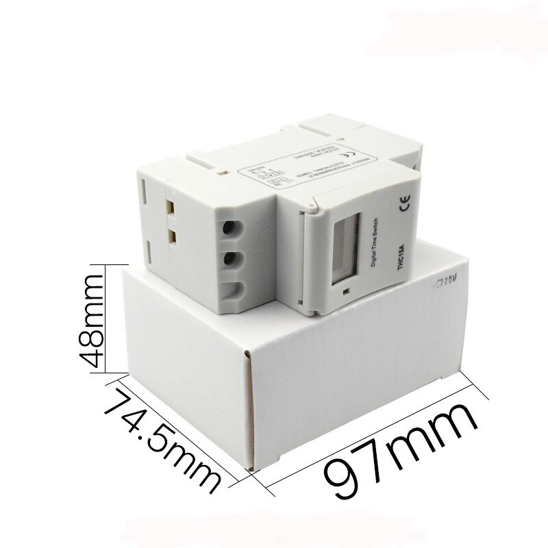 THC15A Electronic Weekly 7 Days Programmable Digital TIME SWITCH Relay Timer Control AC 220V 12V 24V 48V 16A Din Rail Mount