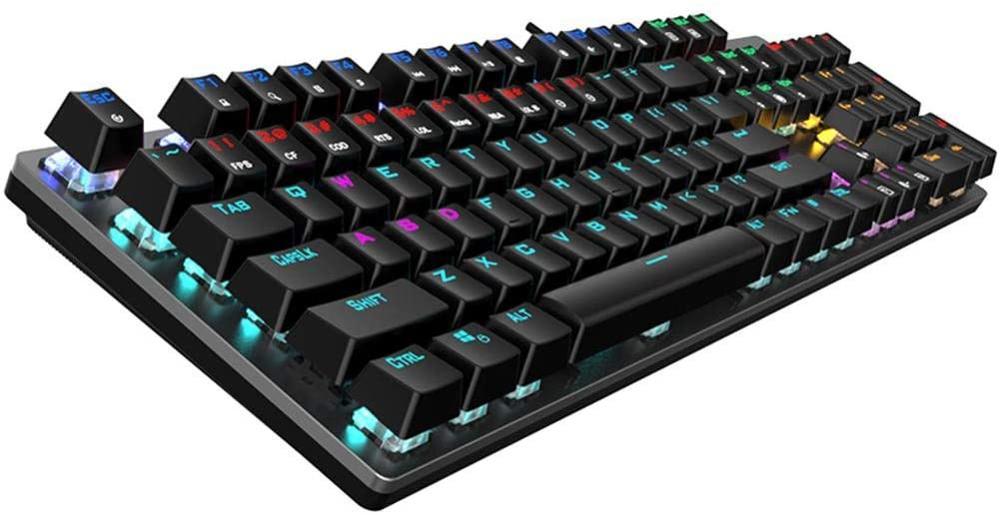 Zop mechanisch toetsenbord 104 toetsen gaming toetsenbord blauw zwart bruin rood schakelaar bedraad toetsenbord voor laptop pc gamer