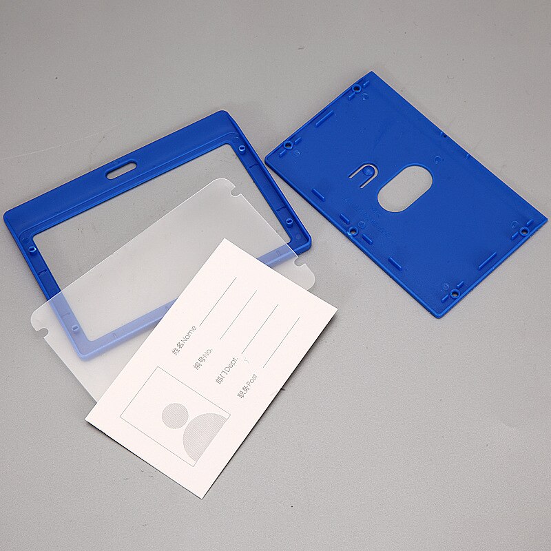 54*90mm Horizontal Work ID Card Holder for Company Staff Factory Workers Pass Bus Card Cover Case Employee Badge Holder
