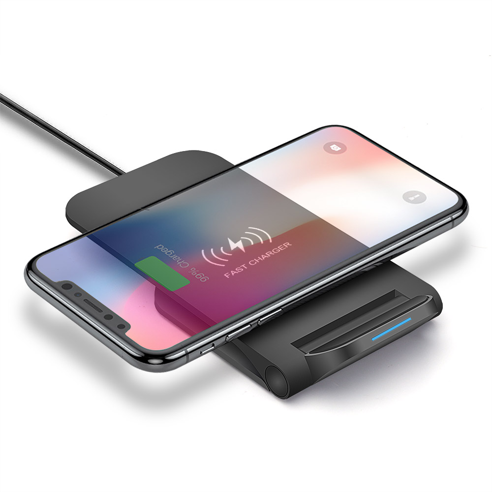 FDGAO 15W Qi Wireless Charger Stand For iPhone 11 Pro XS MAX XR X QC 3.0 Type C Fast Charging Holder For Samsung S9 S10 Note 10