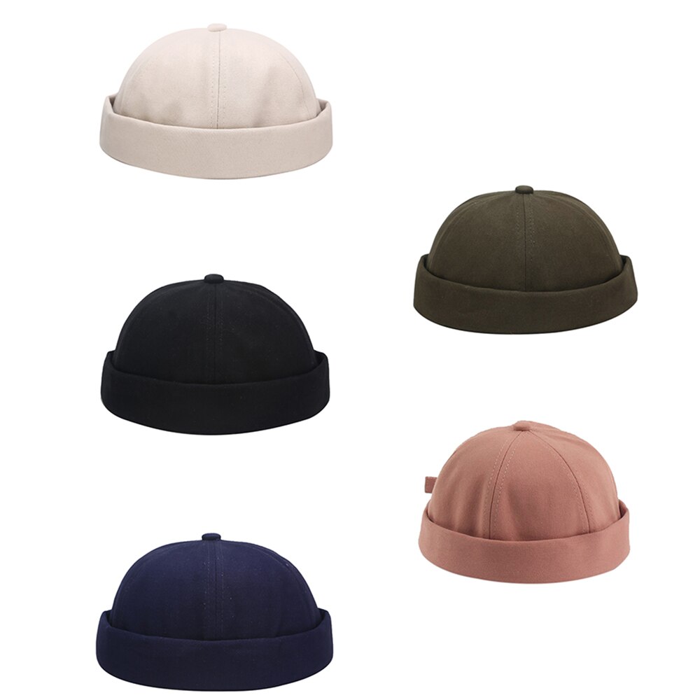 hommes rue décontracté Docker marin Biker chapeau boucle bonnet bonnet sans bride unisexe citrouille Vintage marine bonnets