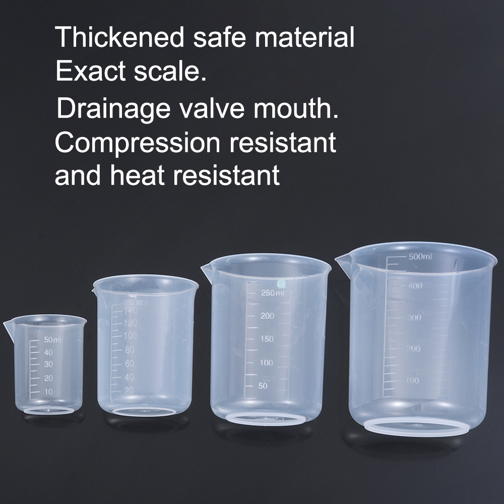 Laboratory Beaker Graduated Cup Plastic Measuring Cup Water Scale Bottle Kitchen Baking Supplies Measurement Tool