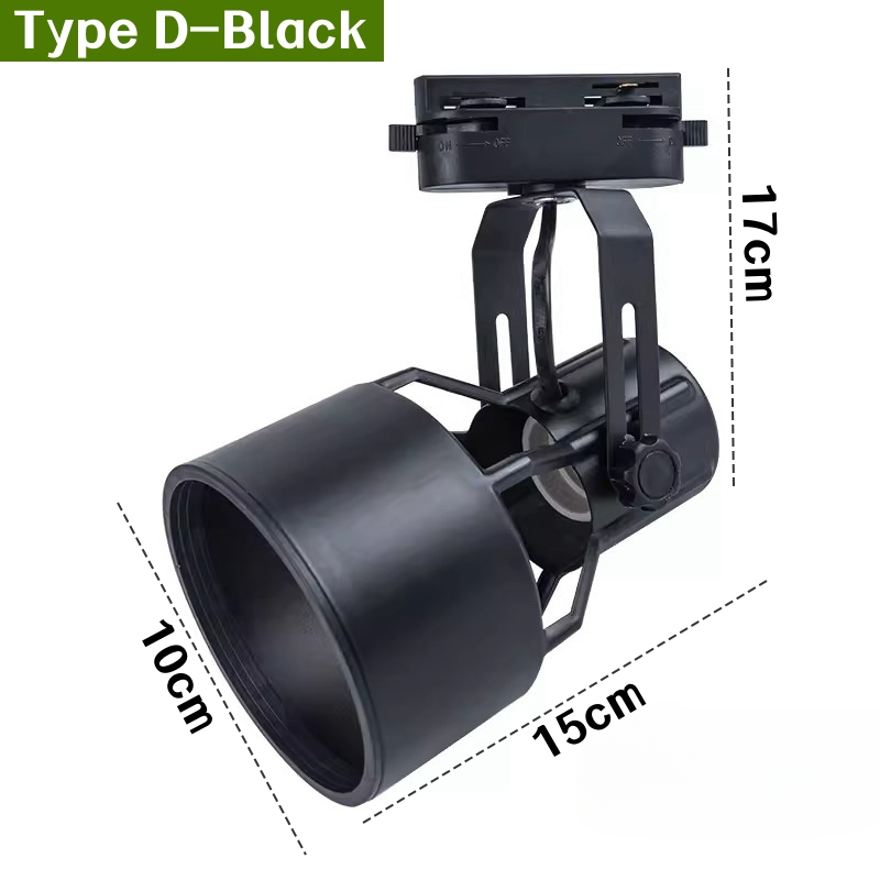 Par30 led e27 base de suporte de luz de pista 2 fios ferroviário lâmpadas de teto titular loja de roupas sala de estar soquete de holofote substituível: LIGHT BLUE