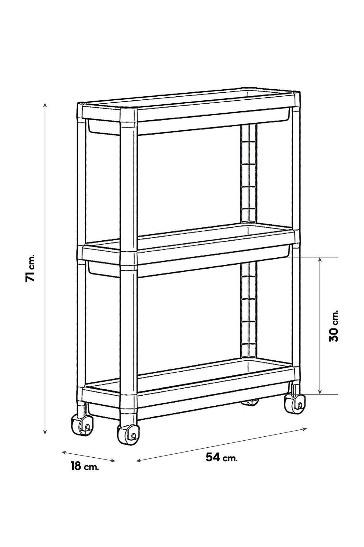 Vesken – étagère à roulettes à 3 niveaux, blanche et noire, pour salle de bain, cuisine, Table de service, organisateur de meubles, d&#39;accessoires