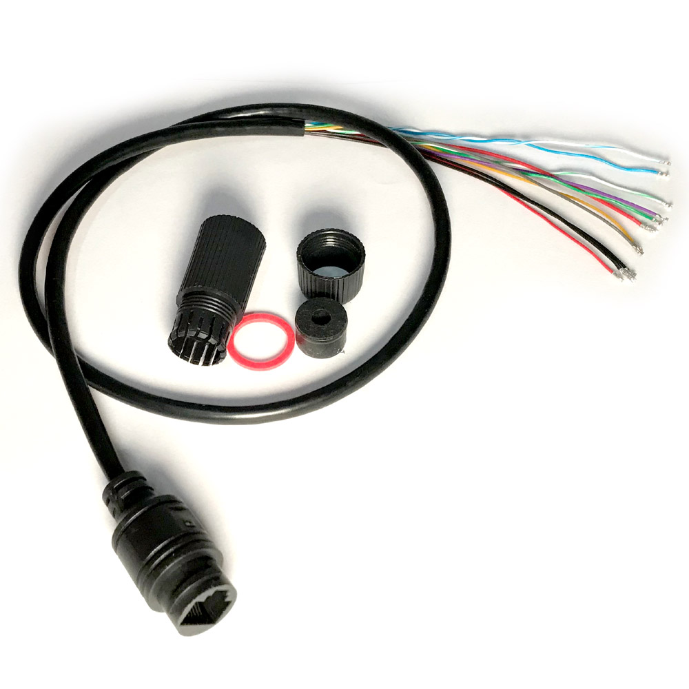 Wasserdichte POE LAN kabel für CCTV IP kamera bord modul mit nasser anschluss RJ45, Einzelnen Status LED: Schwarz