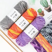 Hilo de algodón 100g para manualidades, hilo de algodón para manualidades, hilo de algodón cálido para tejer a mano, hilo de lana