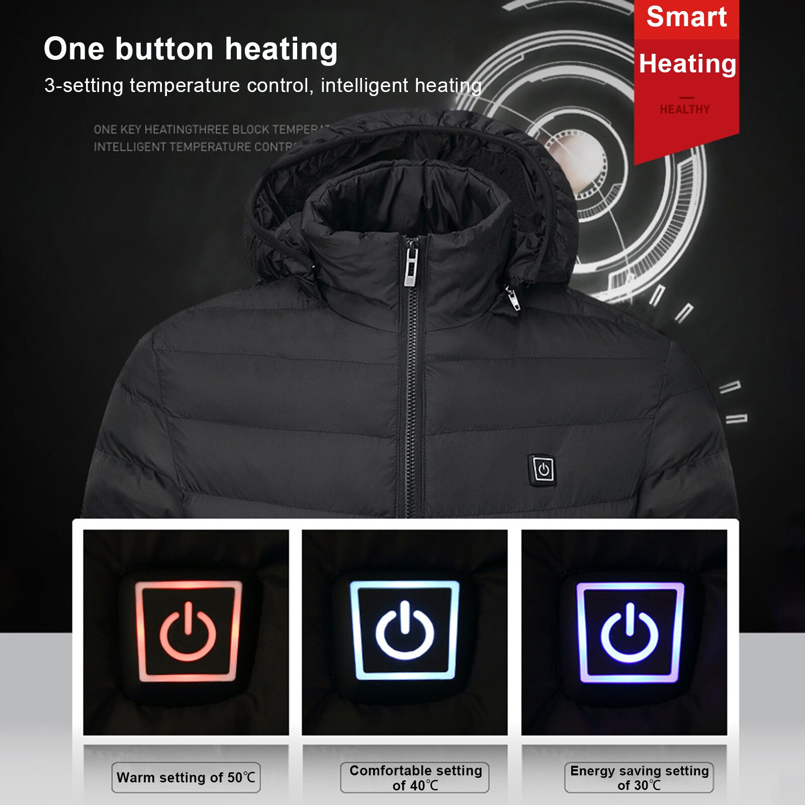 9 Gebieden Verwarmde Jassen Usb Mannen Vrouwen Winter Outdoor Elektrische Verwarming Jassen Warm Sprots Thermische Jas Kleding Verwarmbare vest