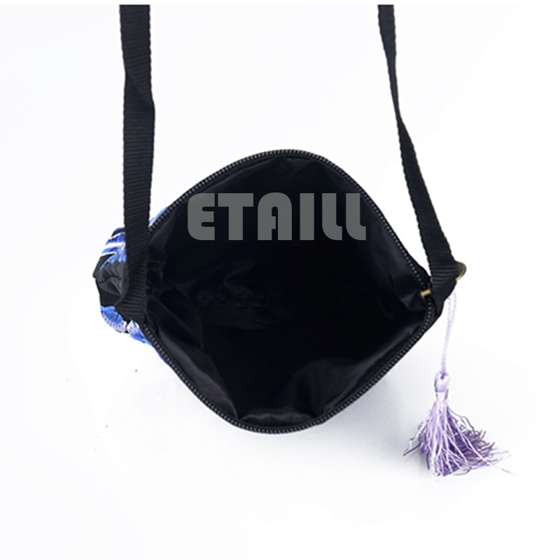 Chinese Nationale Etnische Stijl Messenger Bag Vintage Bloemen Geborduurde Leuke Canvas Crossbody Tas Meisjes Kleine Telefoon Tassen