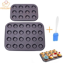 Bakvormen Mini Muffin Cake Bakken Pan 12/24/48 Gaten Cupcake Mold Non Stick Bakken Gerechten Carbon Staal Oven Trays pastry Tool 316