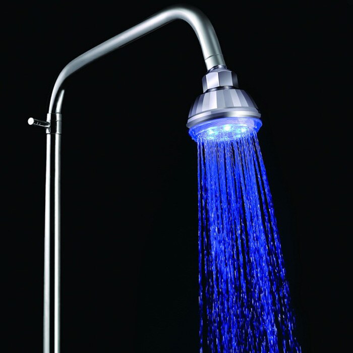 Romantic Automatic 360° 7 LED Shower Head Facut Home Bathroom Adjustable Colors Change Water Powered LED Shower Sprinkler#w