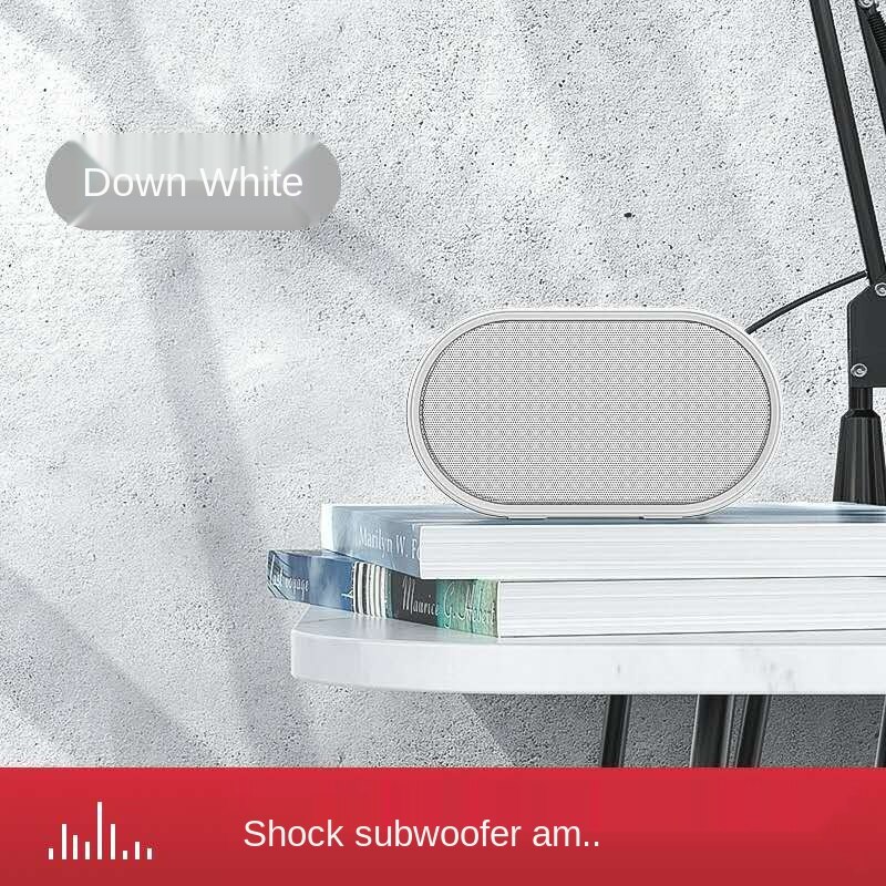 Tws draagbare draadloze bluetooth speaker subwoofer soundbox speaker speaker bluetooth toren bluetooth speaker soundbar: Wit naar beneden