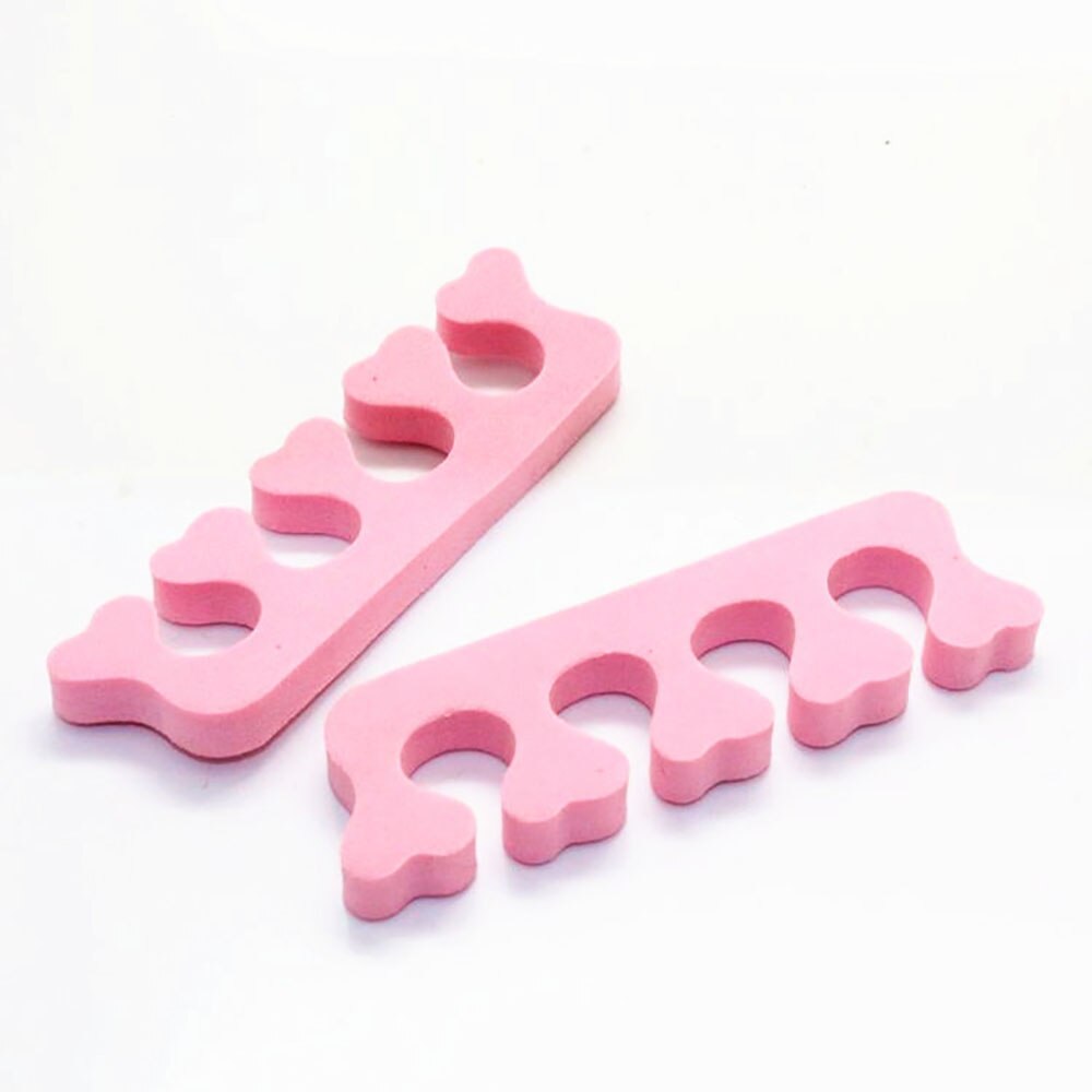 1pair Random Color Finger Cotton Sponge Toe Divider Hand and Foot Universal of Finger Divider Toe Separator Nail Tool