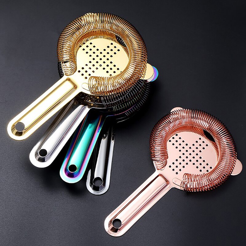Bar Strainer Stainless Steel Cocktail Strainer Sprung Cocktail Shaker Mixed Drink Bartender Bar Tools