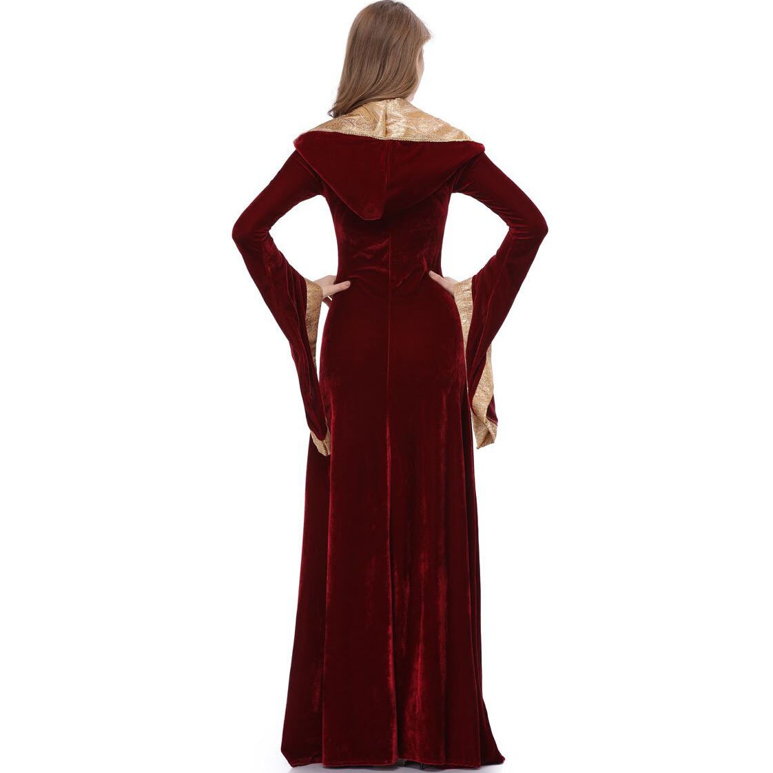 Europäischen und Amerikanischen Halloween Magier Kostüm Königin Kostüm Bühne Leistung Kleid Langen Felsen Cosplay Uniform